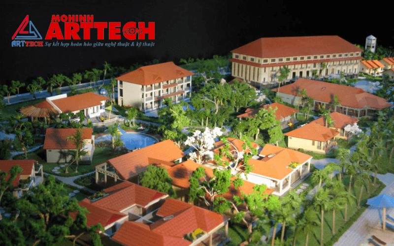 mô hình kiến trúc resort