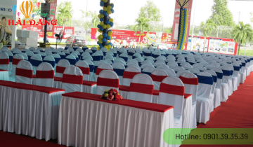 Dịch vụ cho thuê bàn ghế khai trương công ty trọn gói tại Trang Trí Hải Đăng