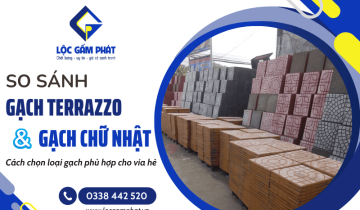 So sánh gạch vỉa hè chữ nhật và gạch terrazzo TPHCM