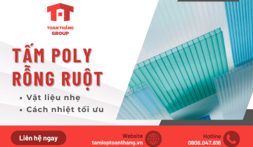 Tấm poly rỗng ruột - Vật liệu nhẹ, cách nhiệt tối ưu cho mọi công trình