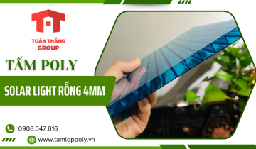 Tấm poly Solar Light rỗng 4mm giúp các công trình lấy sáng tự nhiên hiệu quả