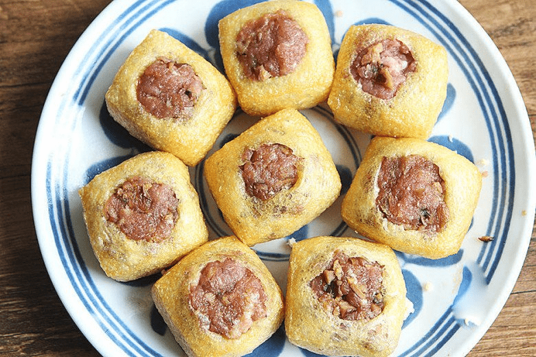 đậu nhồi thịt