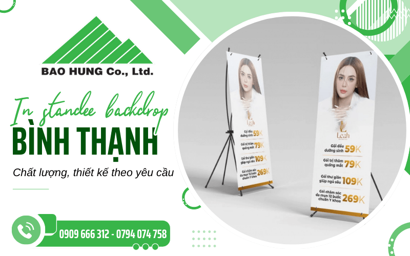 in standee backdrop Bình Thạnh