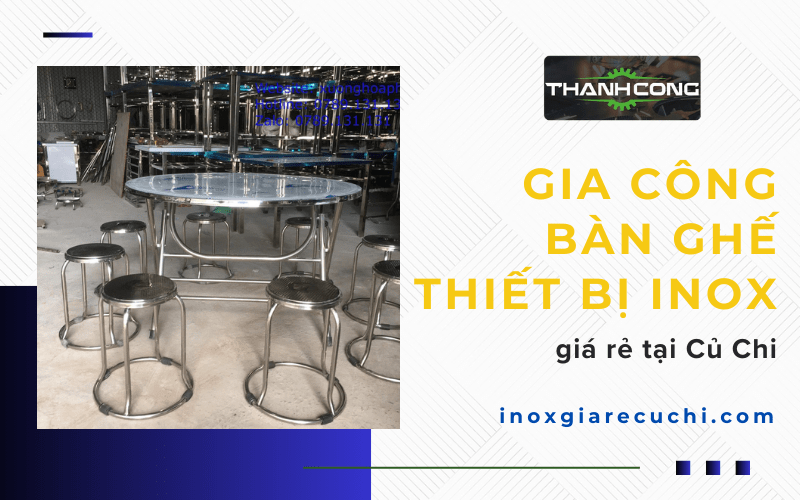 bàn ghế thiết bị inox
