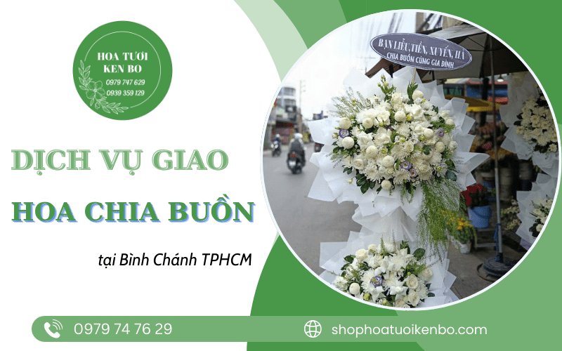 Giao hoa chia buồn tại Bình Chánh