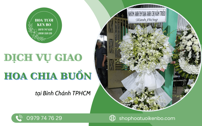 Giao hoa chia buồn tại Bình Chánh