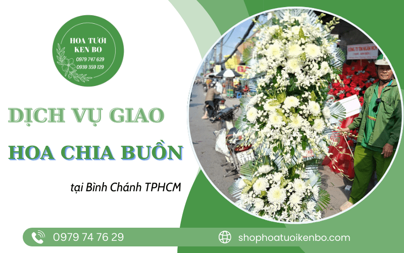 Giao hoa chia buồn tại Bình Chánh