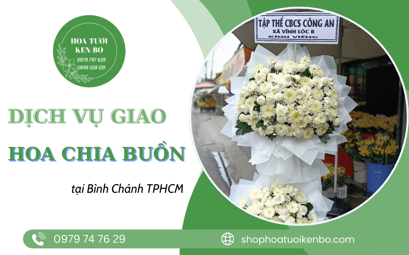Giao hoa chia buồn tại Bình Chánh