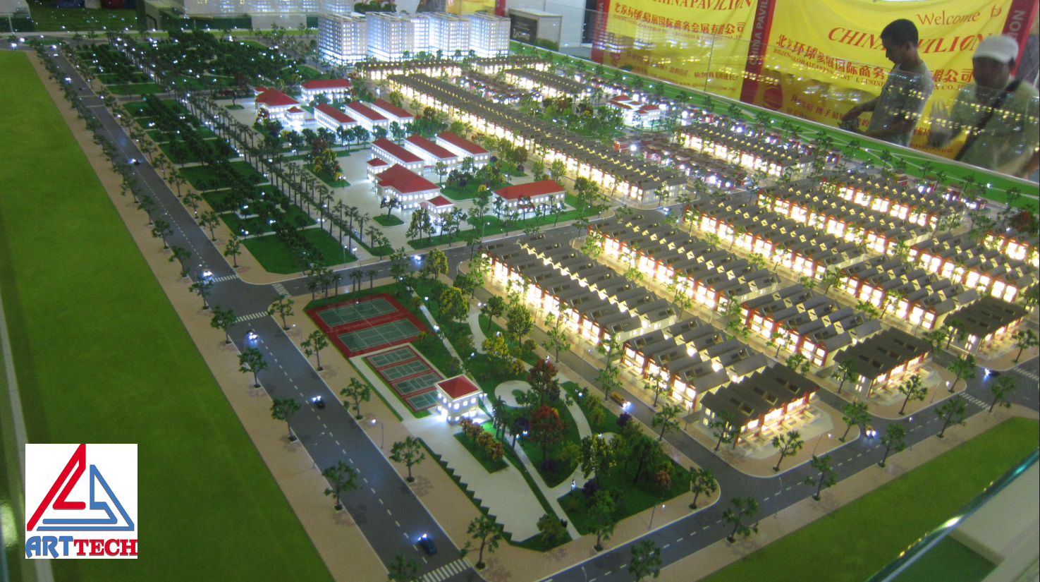 Mô hình sa bàn quy hoạch thẩm mỹ khu nhà ở Làng xanh Bà Rịa trong dự án của ArtTech