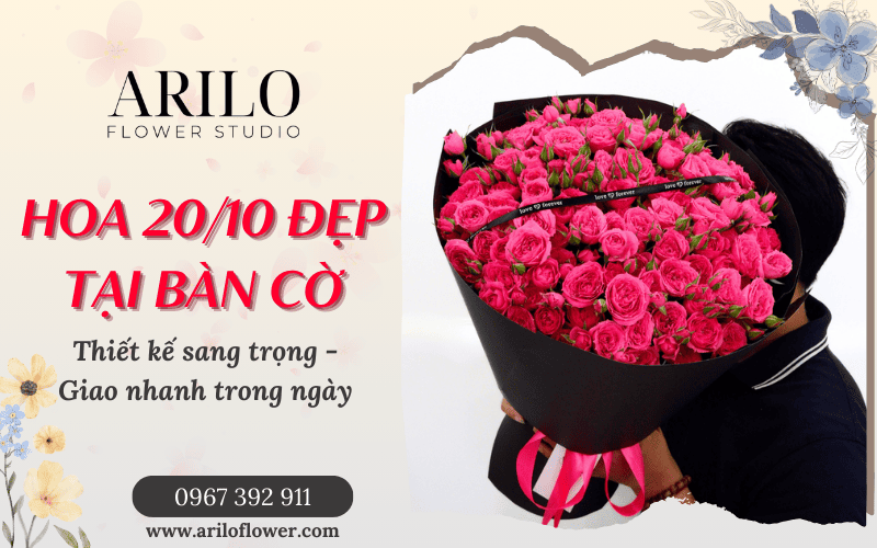 hoa 20/10 đẹp tại Bàn Cờ