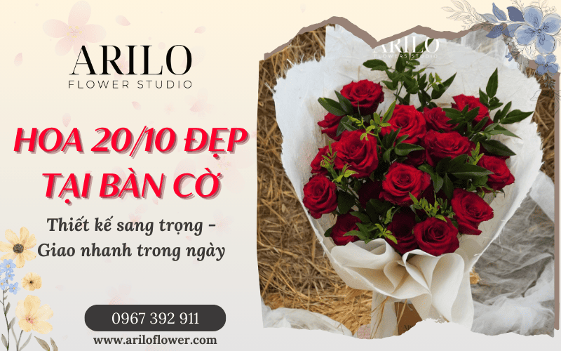 hoa 20/10 đẹp tại Bàn Cờ
