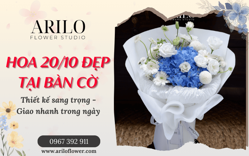 hoa 20/10 đẹp tại Bàn Cờ