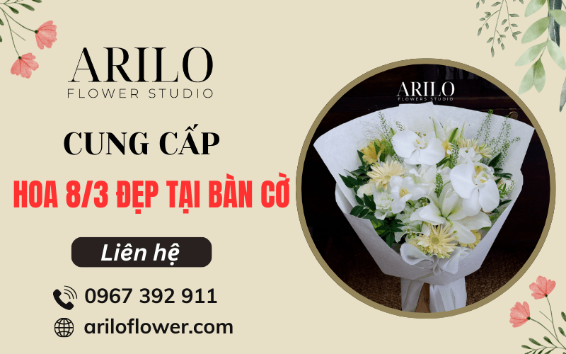 hoa 8/3 đẹp tại Bàn Cờ