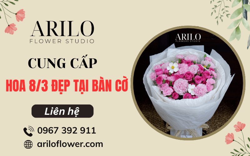 hoa 8/3 đẹp tại Bàn Cờ