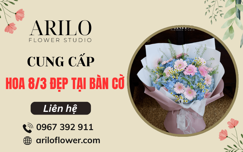 hoa 8/3 đẹp tại Bàn Cờ