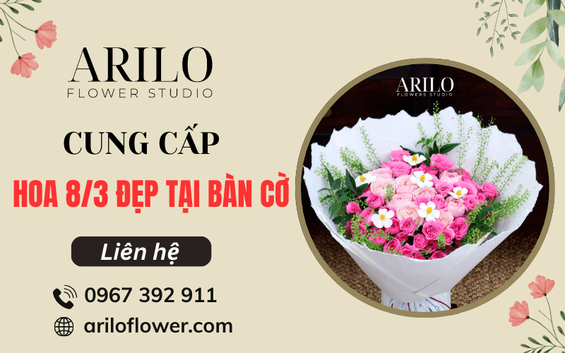 hoa 8/3 đẹp tại Bàn Cờ