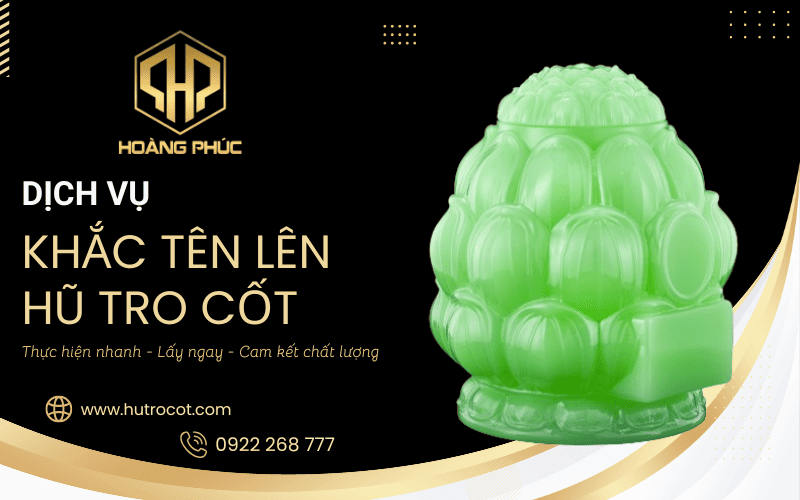 Khắc tên lên hũ tro cốt