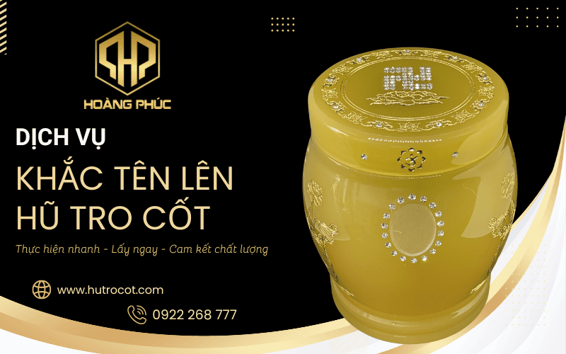 Khắc tên lên hũ tro cốt