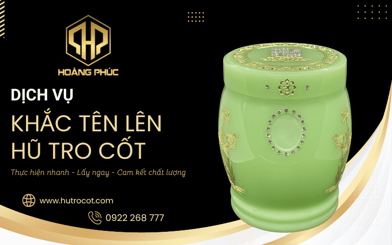 Khắc tên lên hũ tro cốt