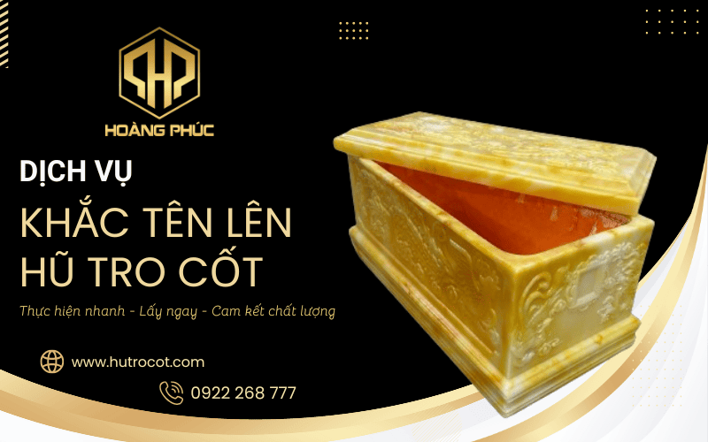 Khắc tên lên hũ tro cốt