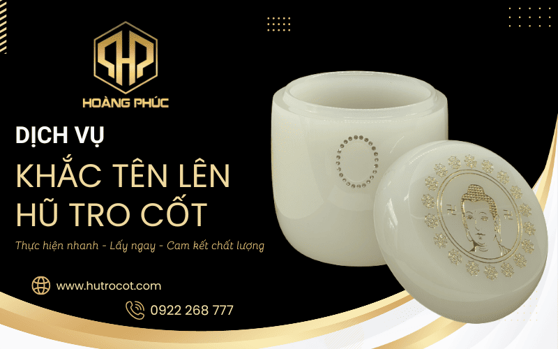 Khắc tên lên hũ tro cốt