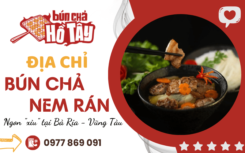 Bún chả nem rán ngon Bà Rịa