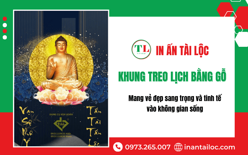 khung treo lịch bằng gỗ