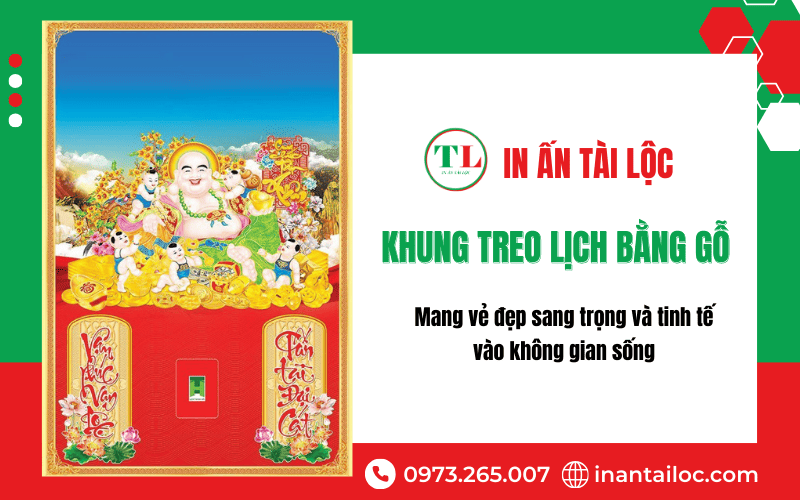 khung treo lịch bằng gỗ