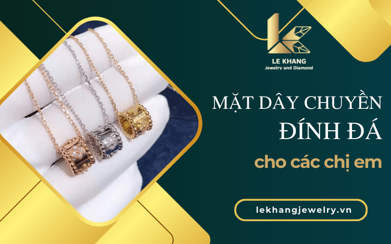 mặt dây chuyền đính đá