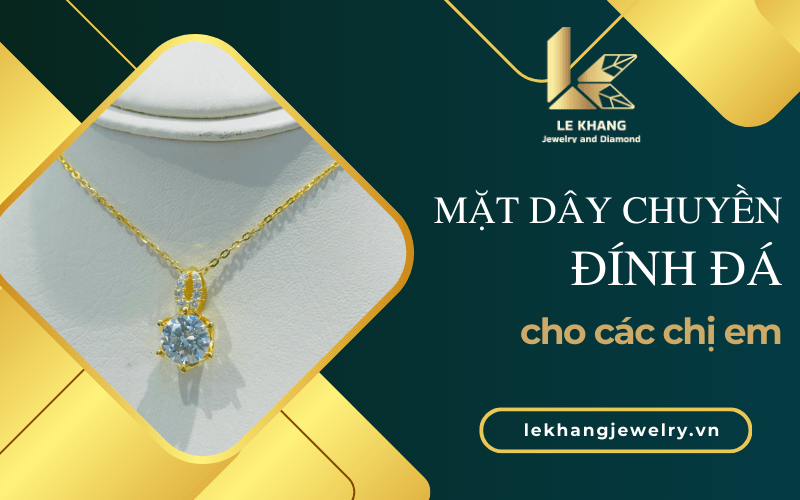 mặt dây chuyền đính đá