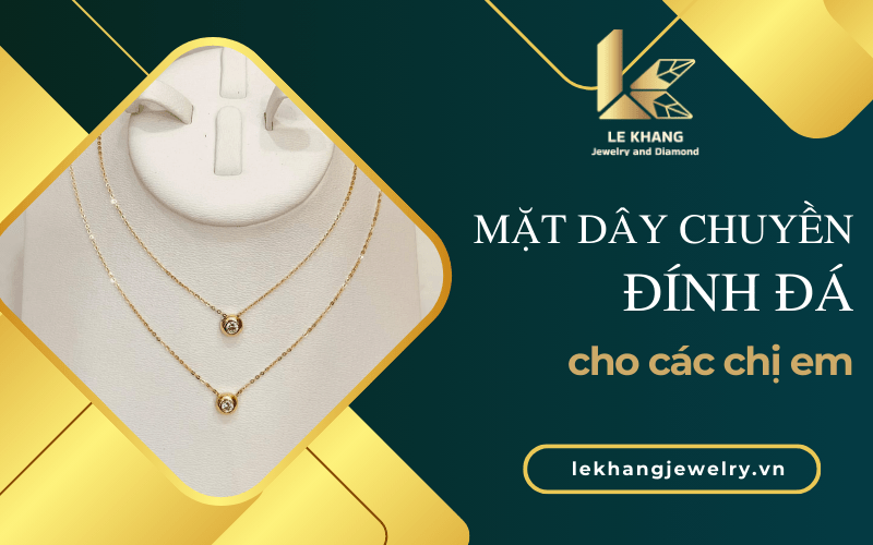 mặt dây chuyền đính đá