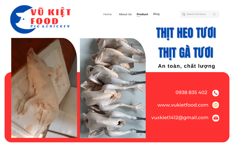 thịt heo tươi, thịt gà tươi