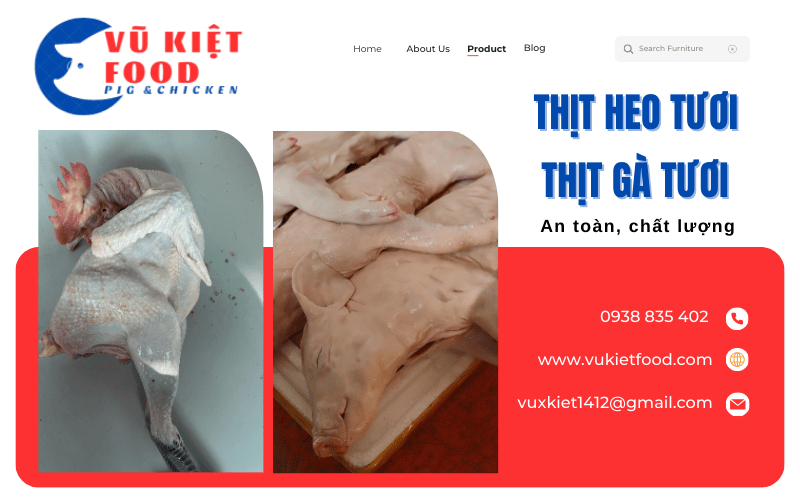 thịt heo tươi, thịt gà tươi