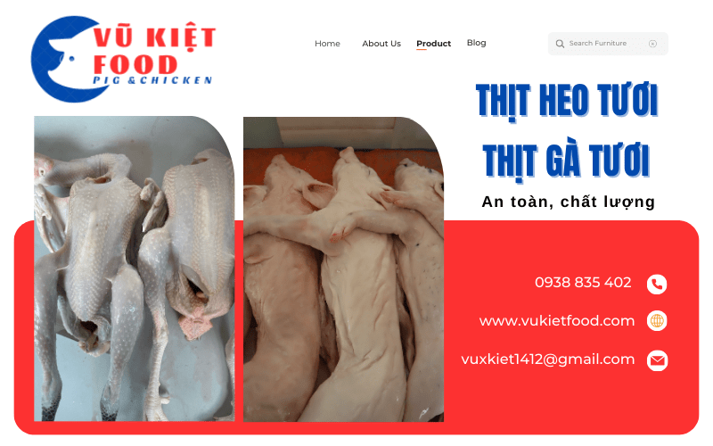 thịt heo tươi, thịt gà tươi