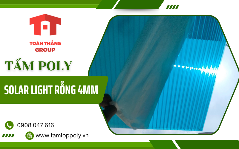 tấm poly Solar Light rỗng 4mm