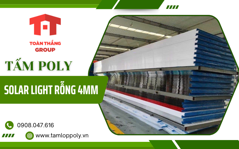 tấm poly Solar Light rỗng 4mm