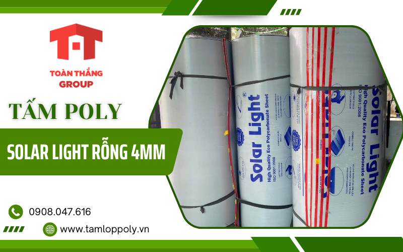 tấm poly Solar Light rỗng 4mm