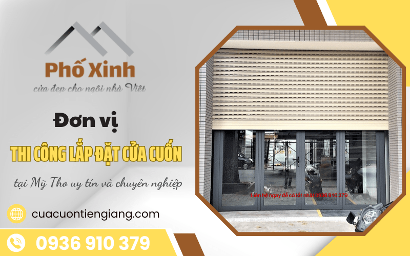 thi công lắp đặt cửa cuốn tại Mỹ Tho