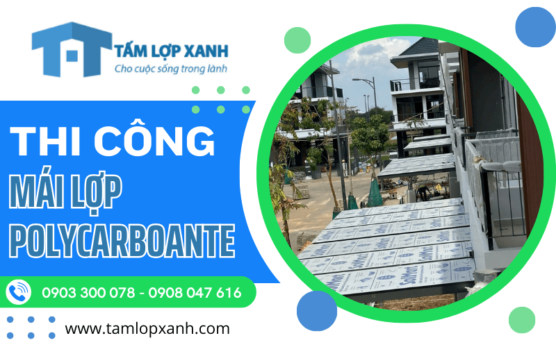 thi công mái lợp Polycarbonate