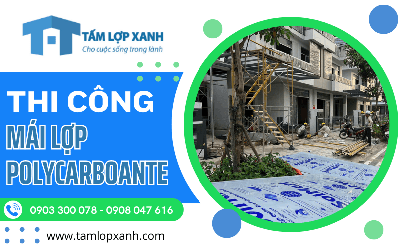 thi công mái lợp Polycarbonate
