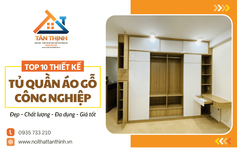 tủ quần áo gỗ công nghiệp đẹp