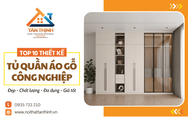 tủ quần áo gỗ công nghiệp đẹp