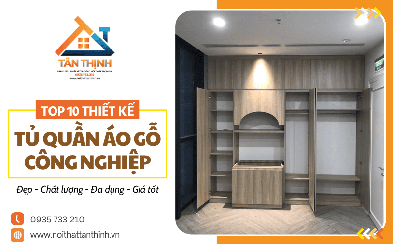 tủ quần áo gỗ công nghiệp đẹp