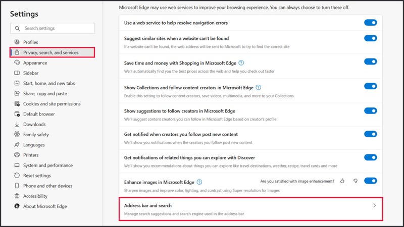 Bing AI làm mặc định trên Edge