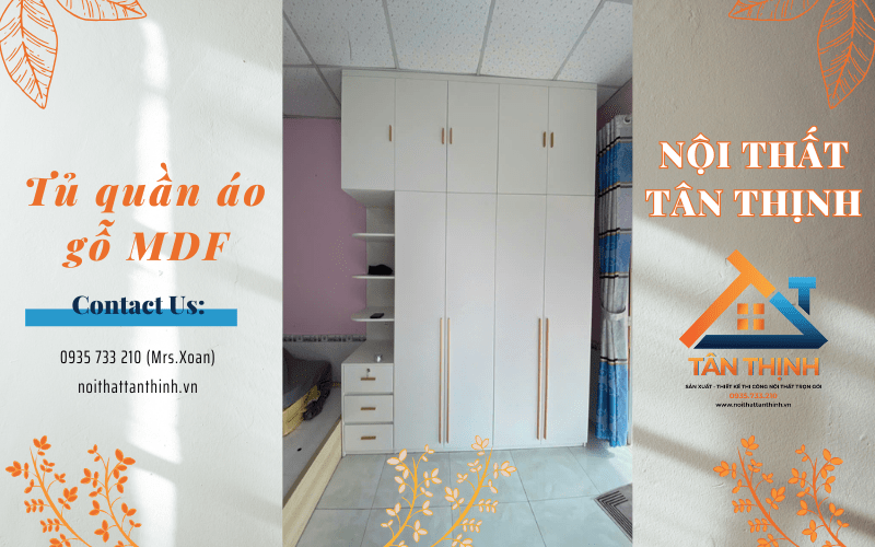 tủ quần áo gỗ MDF