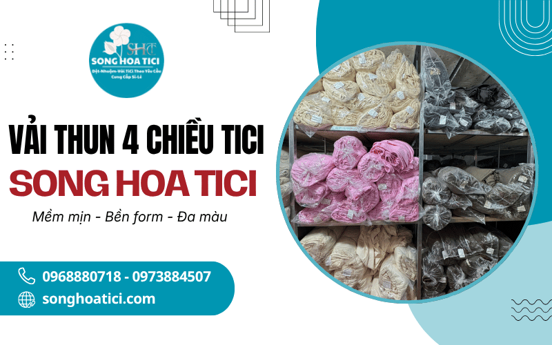 vải thun 4 chiều tici