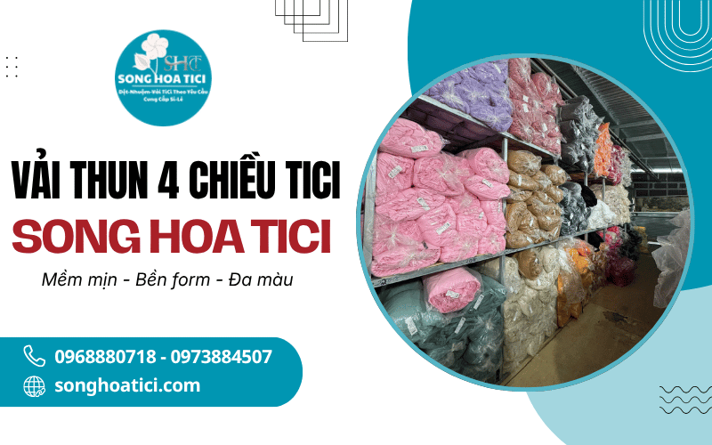 vải thun 4 chiều tici