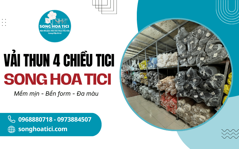 vải thun 4 chiều tici