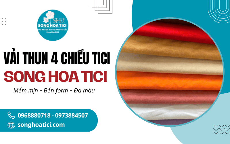 vải thun 4 chiều tici