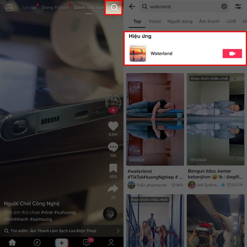 Cách lấy filter nước ngập trên Tiktok hottrend hiện nay